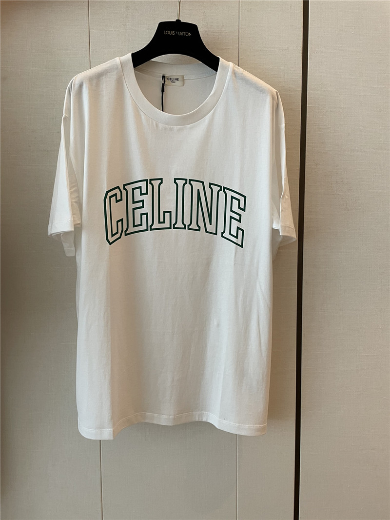 Ce1i*e printed letter short sleeve replica designer clothes