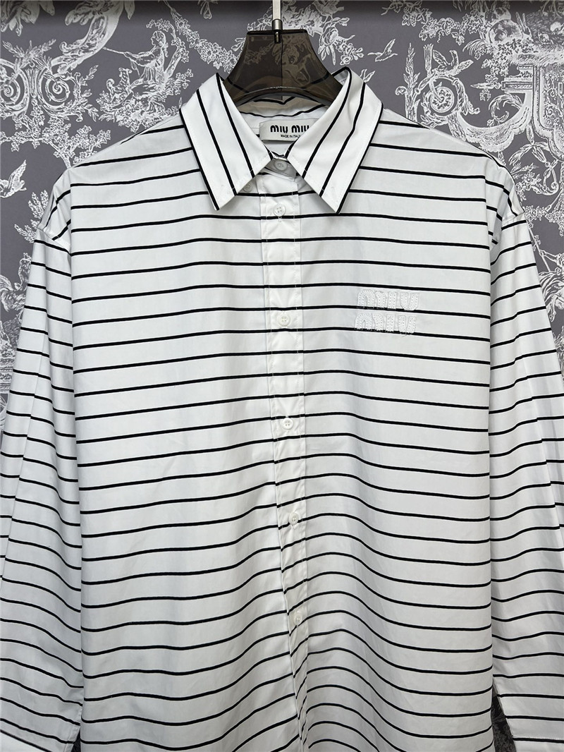 M1um1u classic striped shirt replica designer clothes