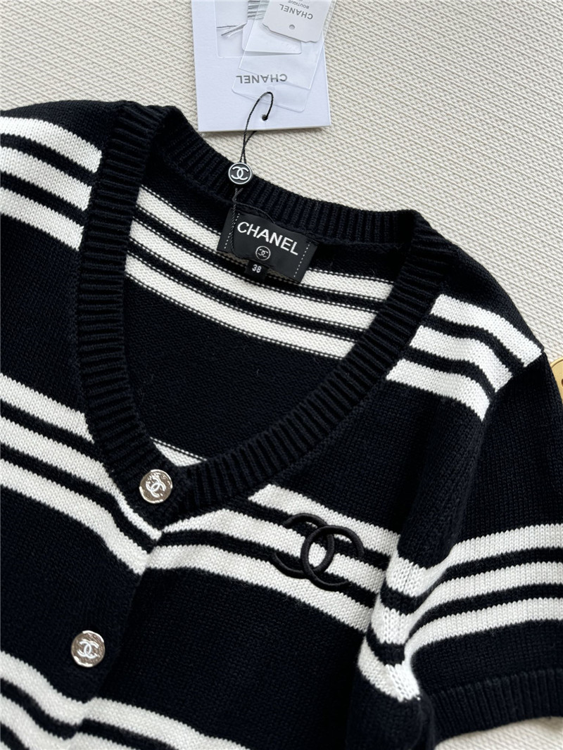 Ch**el striped cardigan replica d&g clothing
