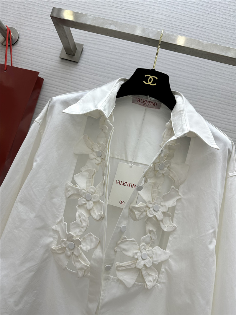 Va1e*ntin0 three-dimensional pile flower shirt replica d&g clothing