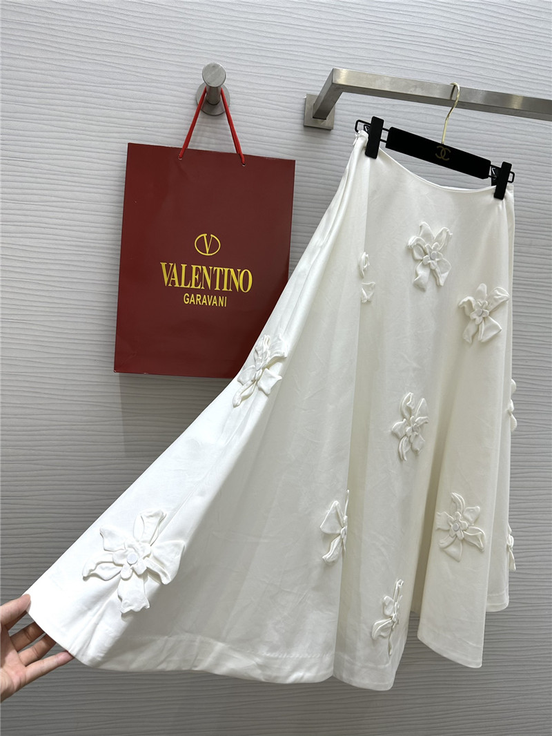 Va1e*ntin0 3d floral a-line skirt replica designer clothes