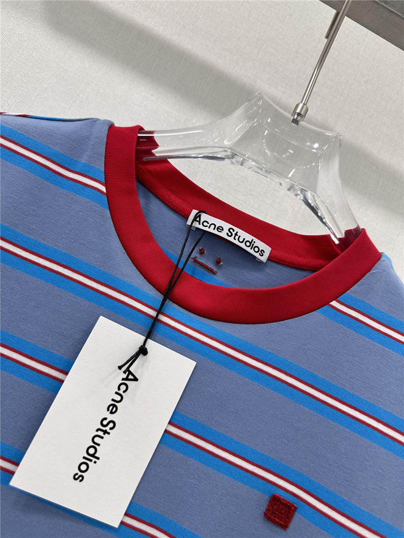 acne studios striped contrast t-shirt replica d&g clothing