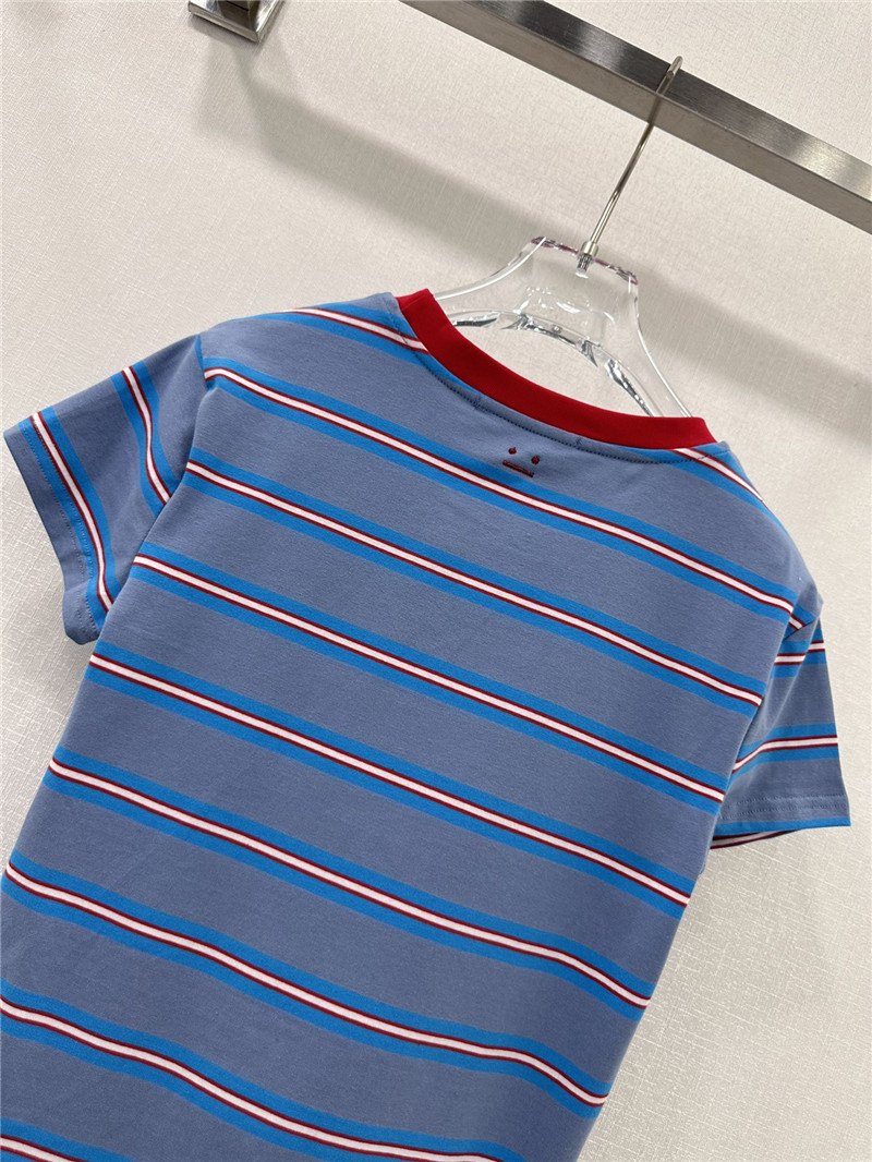 acne studios striped contrast t-shirt replica d&g clothing
