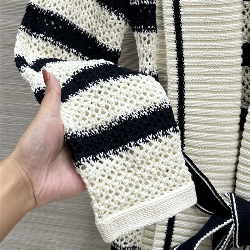 D10r navy striped knitted jacket replica d&g clothing
