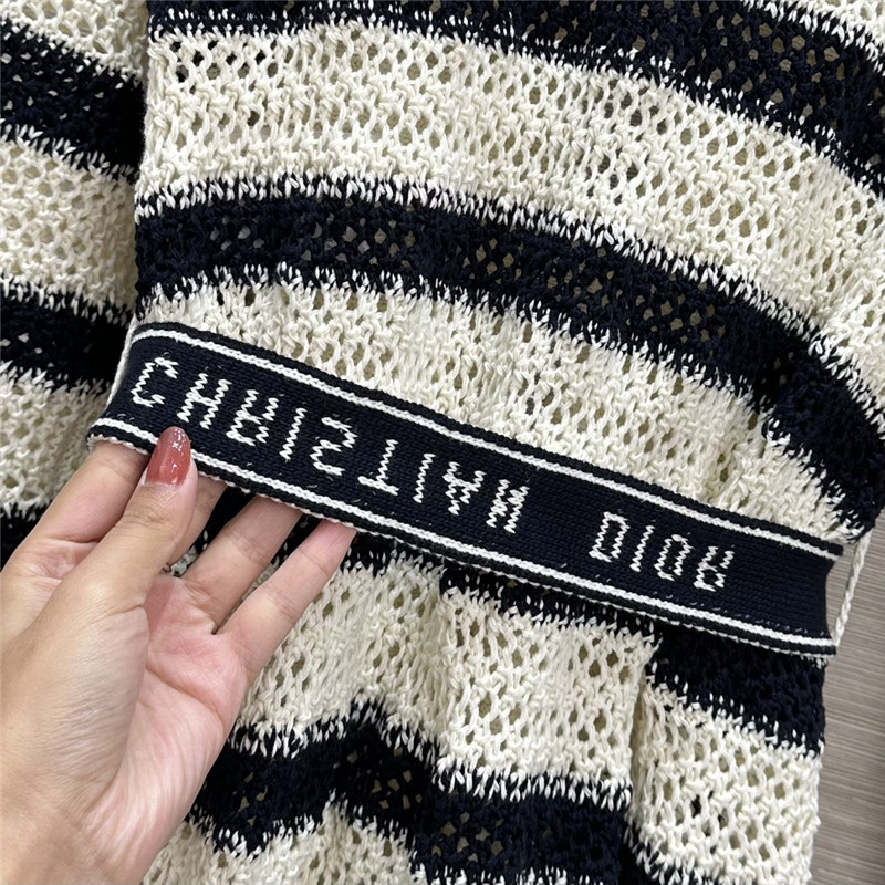 D10r navy striped knitted jacket replica d&g clothing