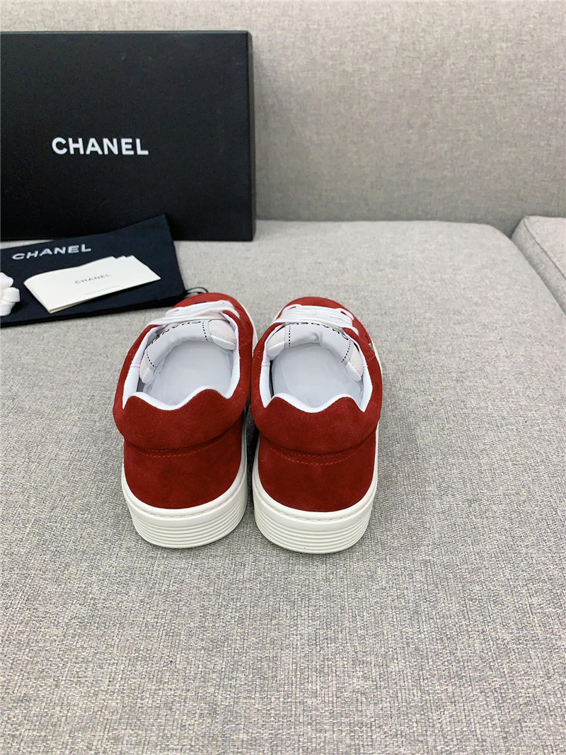 Ch**el red lace-up trainers
