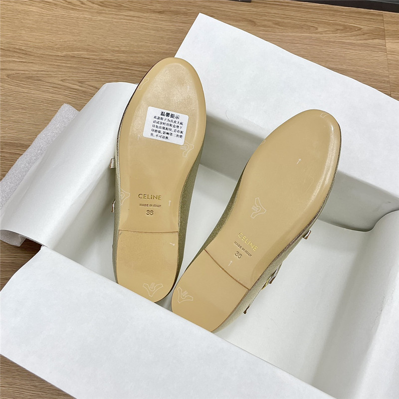 Ce1i*e criss-cross ballerinas in silver smooth leather