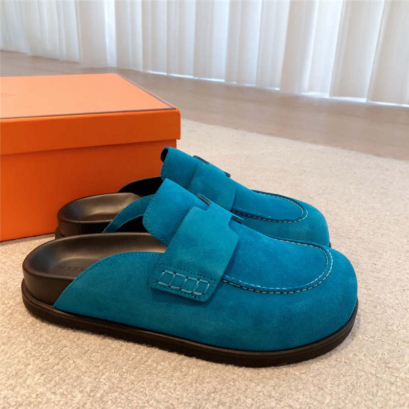 H**me5 go mule in blue suede