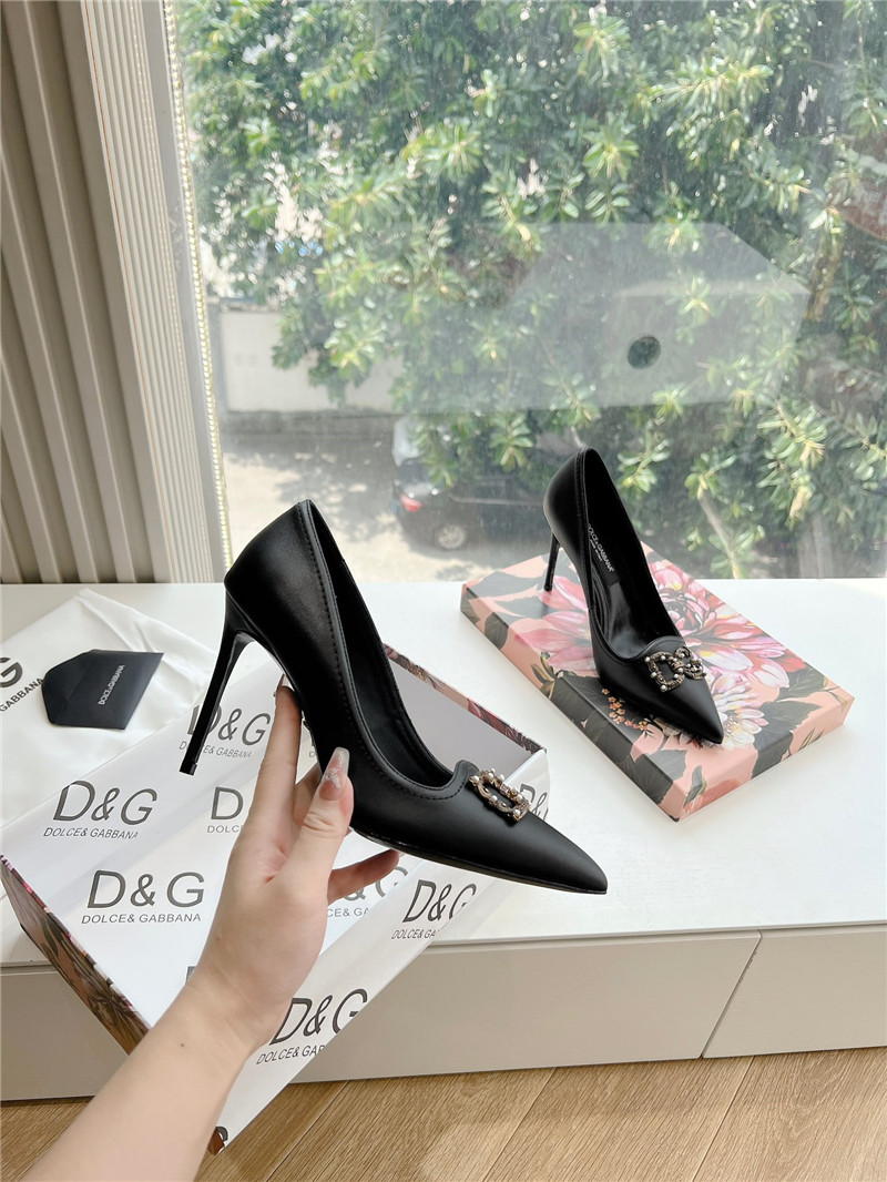 Dolce & Gabbana Black Calfskin Pumps 90mm