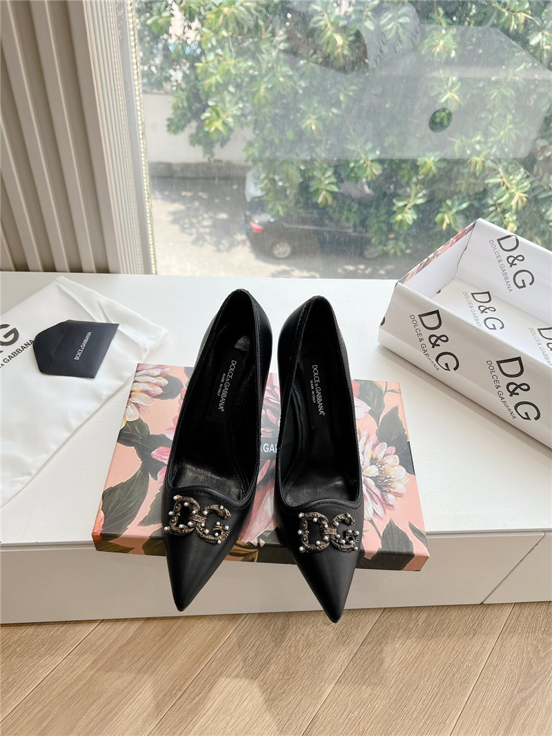 Dolce & Gabbana Black Calfskin Pumps 90mm