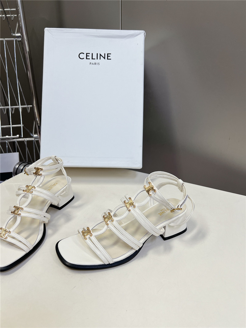 Ce1i*e clemence multi triomphe sandals in lambskin milk