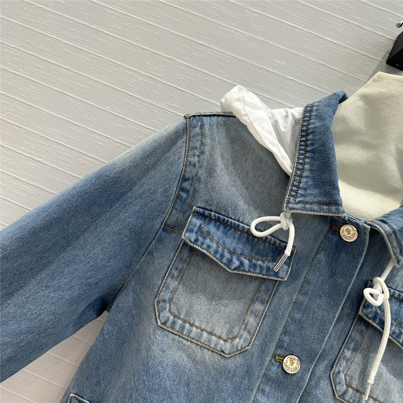 Moncler vintage blue washed denim jacket replica designer clothes