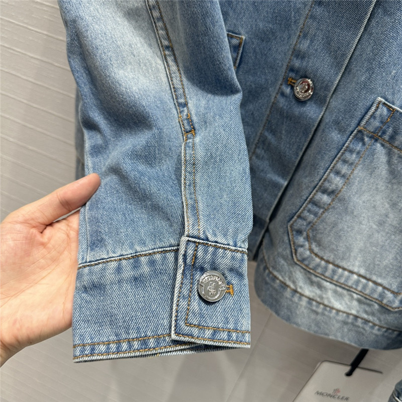 Moncler vintage blue washed denim jacket replica designer clothes