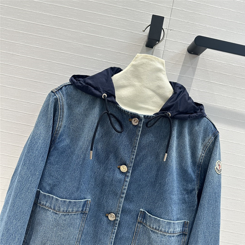 Moncler vintage washed denim jacket replica d&g clothing