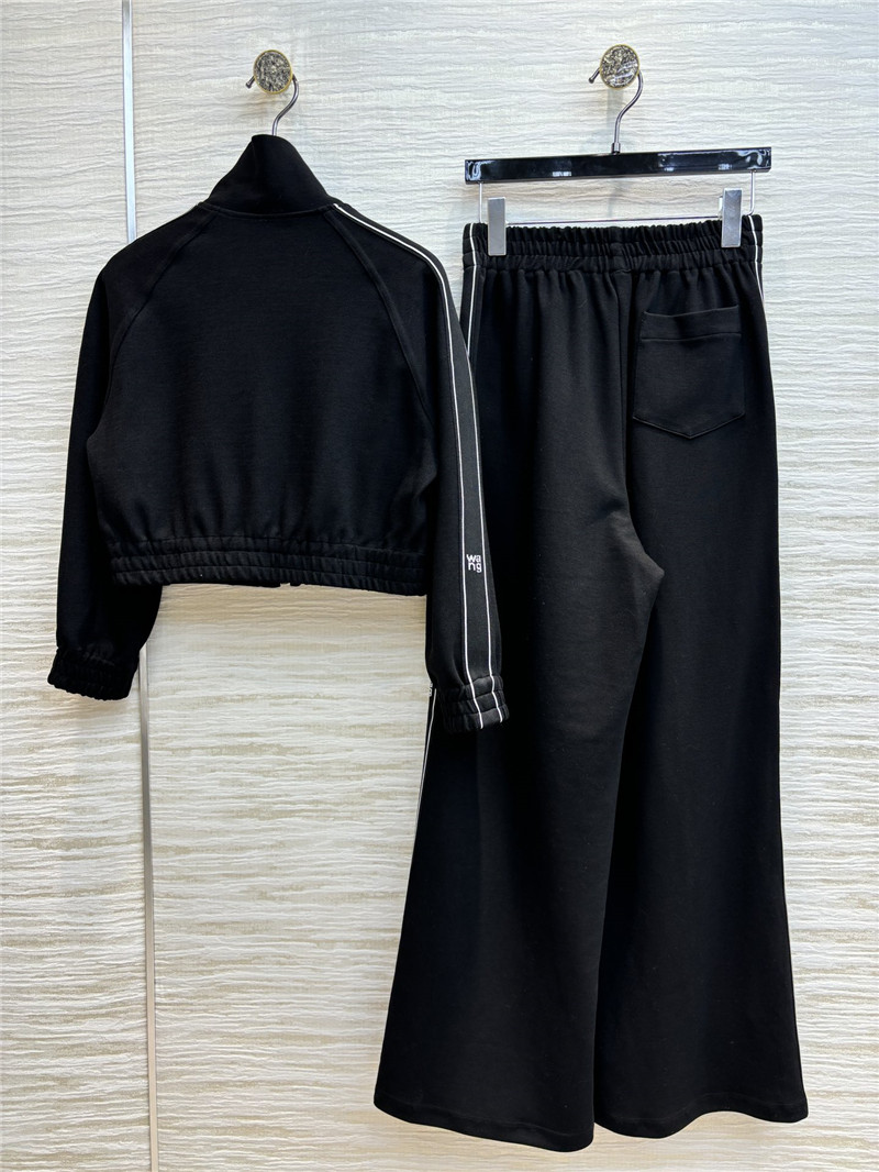 A1exa*der wang zipper sweatshirt + wide-leg pants set