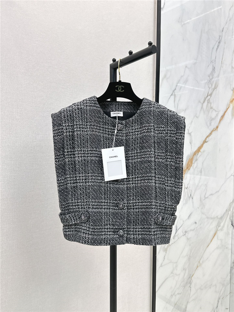 Ch**el checkered vest cheap replica designer clothes