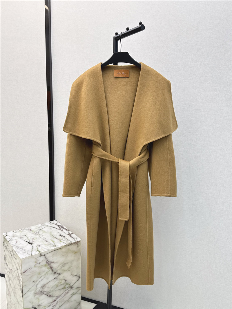 L0r0 P1ana lapel robe design wool coat replica clothes
