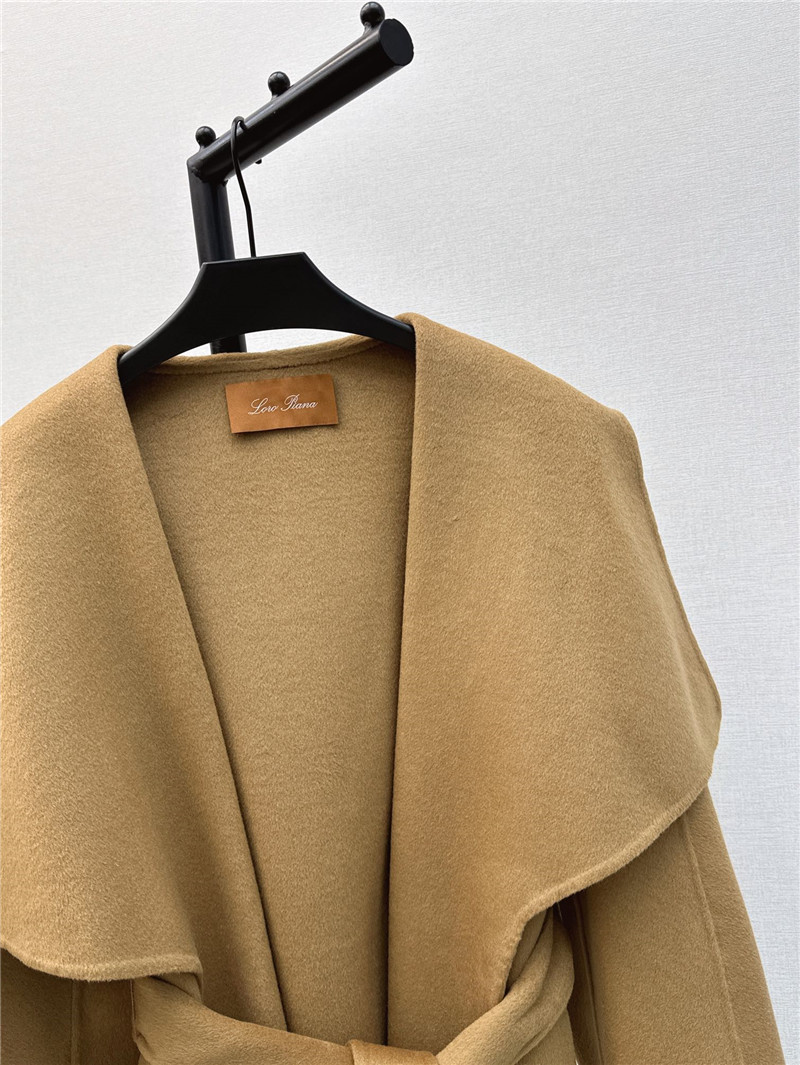 L0r0 P1ana lapel robe design wool coat replica clothes