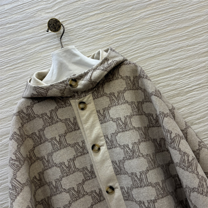 Vanitoo hooded short sheepskin cape coat replica clothes