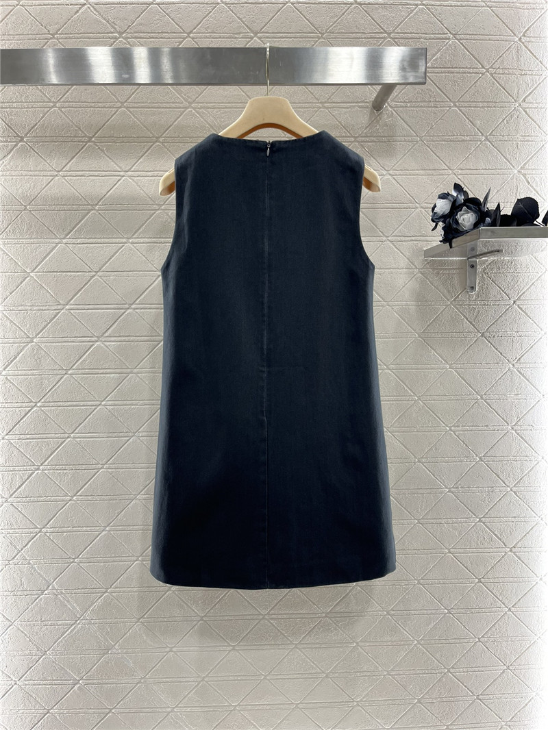 M1um1u washed denim vest dress replicas clothes