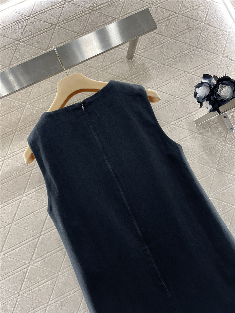M1um1u washed denim vest dress replicas clothes