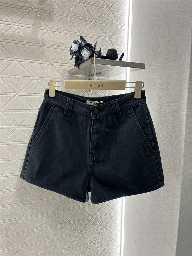 M1um1u washed denim shorts replica d&g clothing