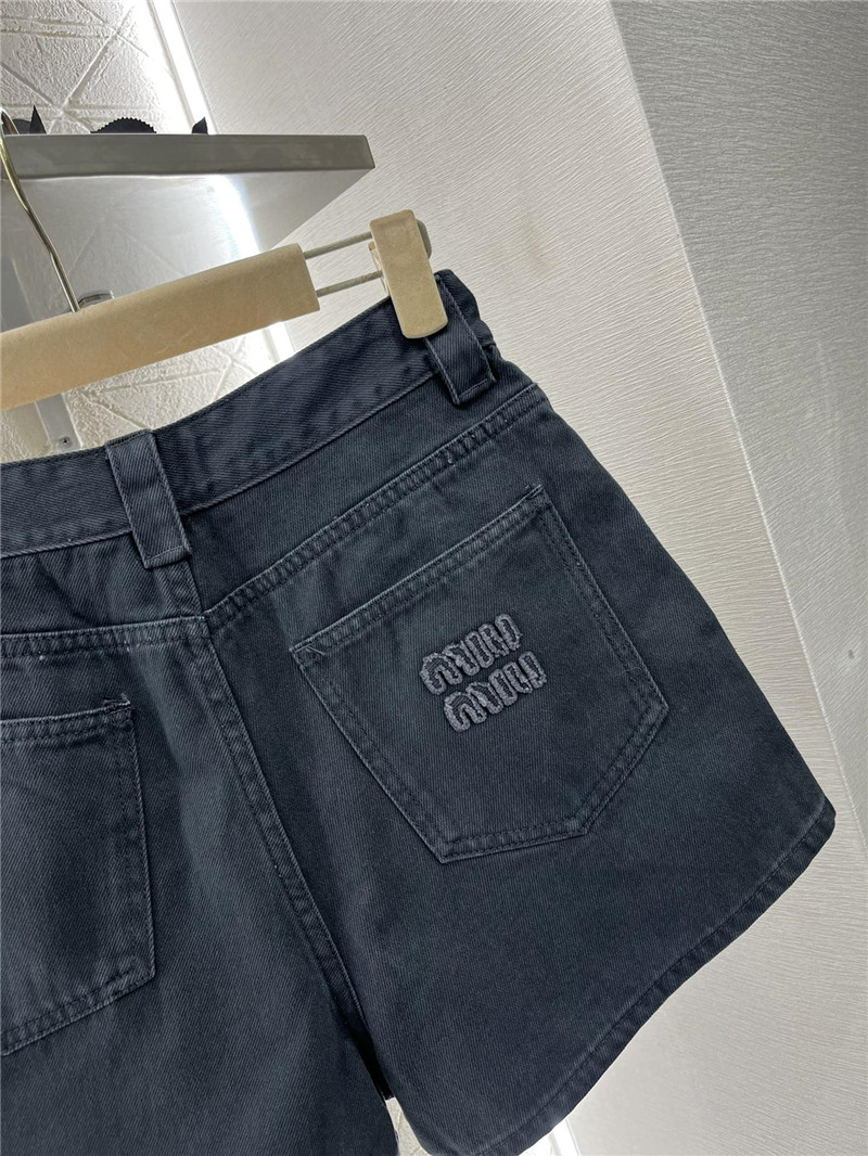 M1um1u washed denim shorts replica d&g clothing
