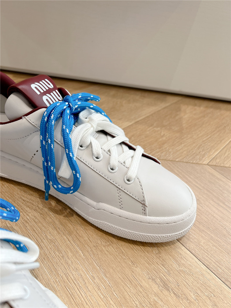 Miu Miu Brown Lace Up Sneakers