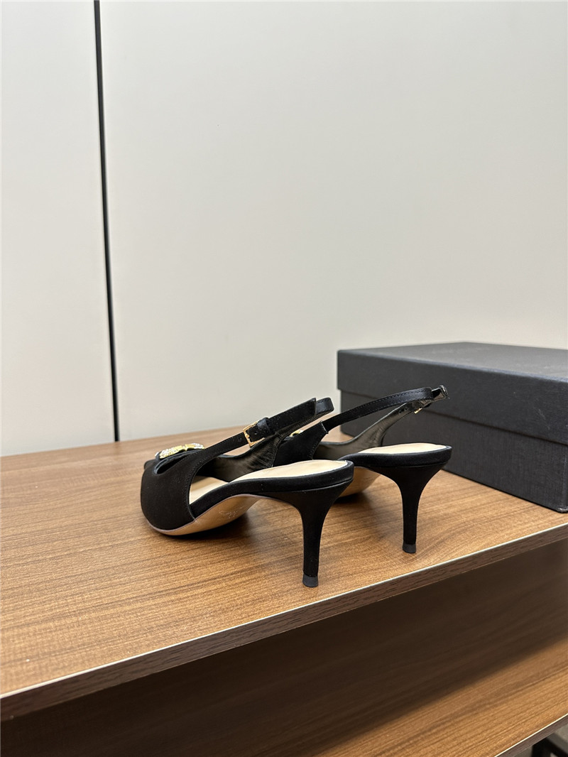 Va1e*ntin0 the bold edition vlogo slingbacks black satin