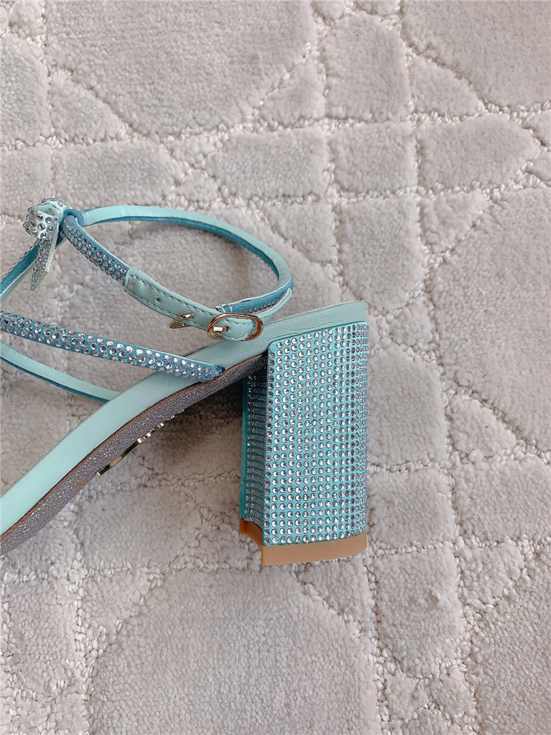 Rene Caovilla Jeweled Caterina Blue Sandals