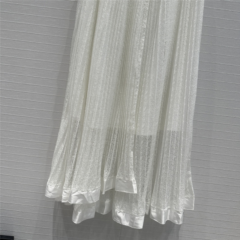 D10r hollow lace pleated long skirt replica d&g clothing