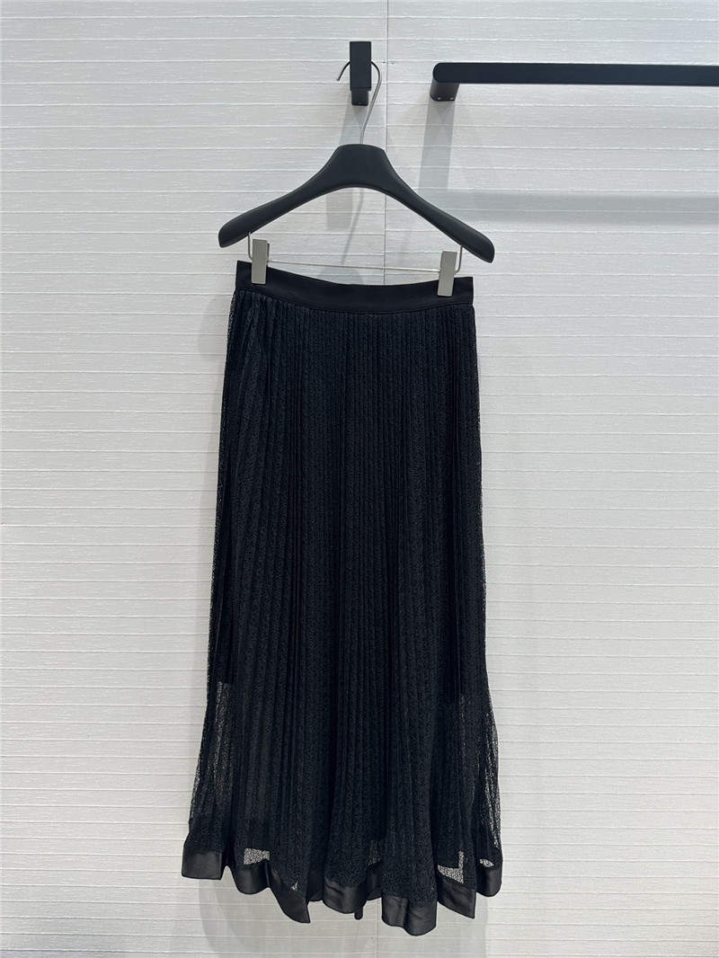 D10r hollow lace pleated long skirt replica d&g clothing