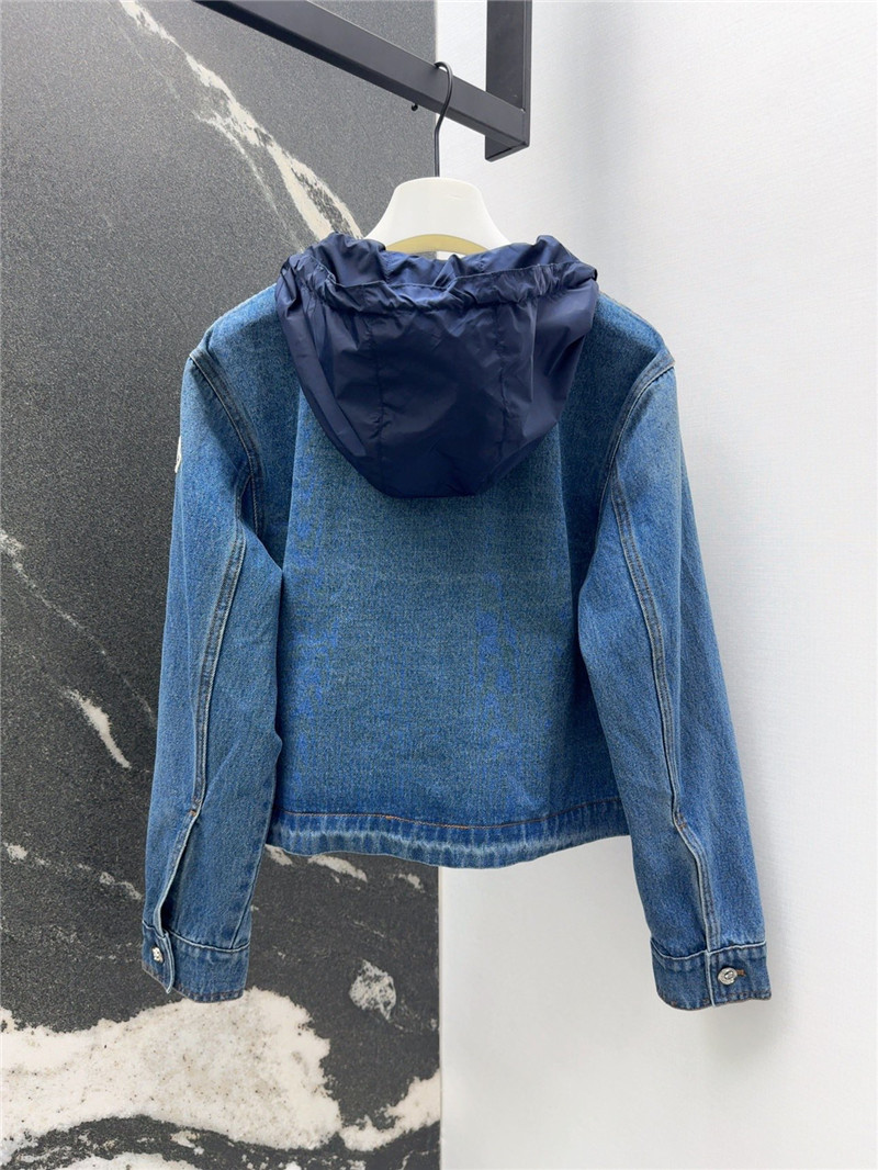 Moncler vintage washed denim jacket replica clothes