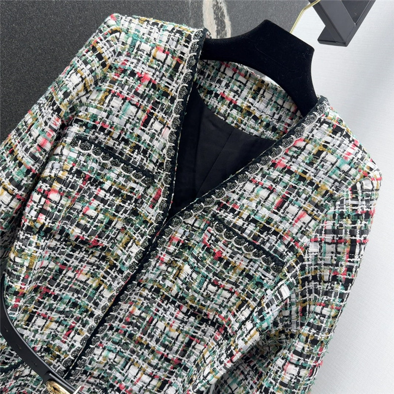 Ch**el colorful tweed coat replica clothing sites