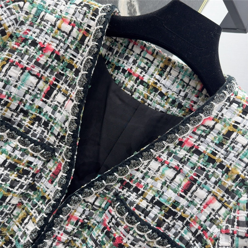 Ch**el colorful tweed coat replica clothing sites