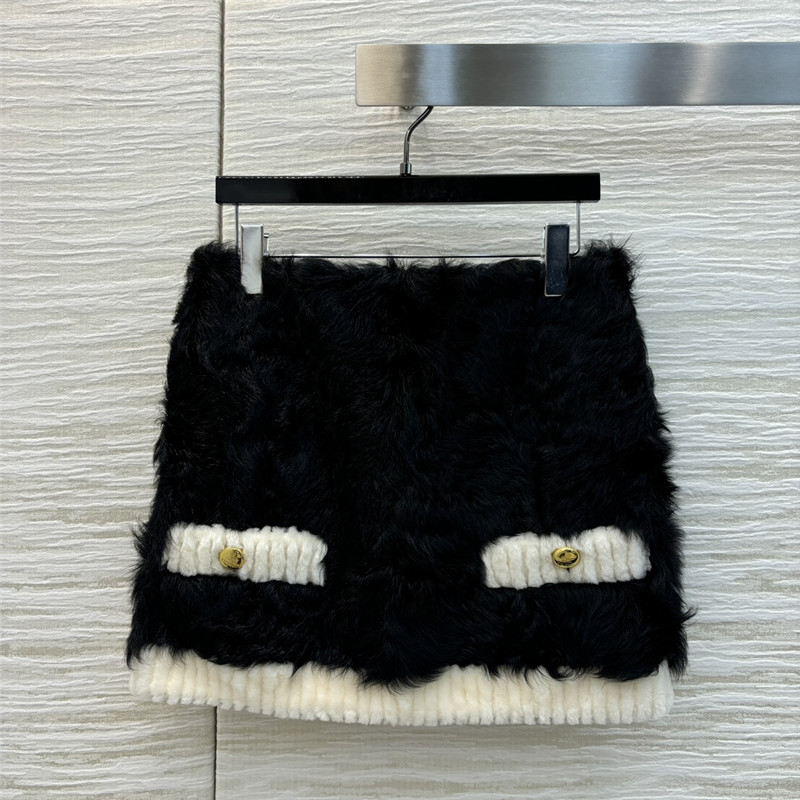 Pra*a french lambswool skirt replica designer clothes