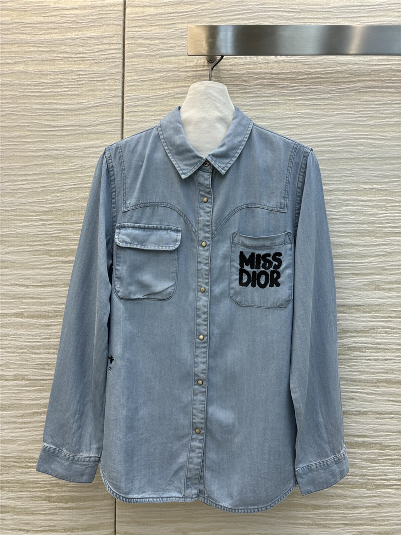 D10r washed blue denim shirt replica d&g clothing