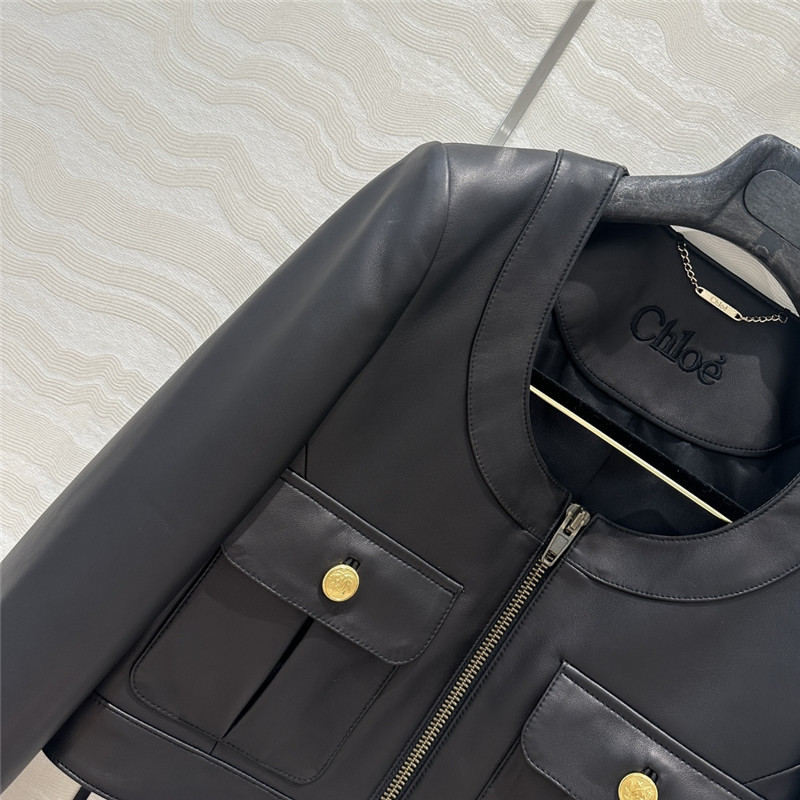 Chloé short lambskin jacket replica clothes