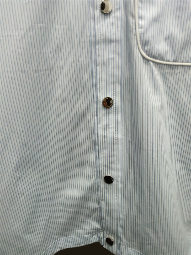 D10r pocket decorative striped shirt replica clothes