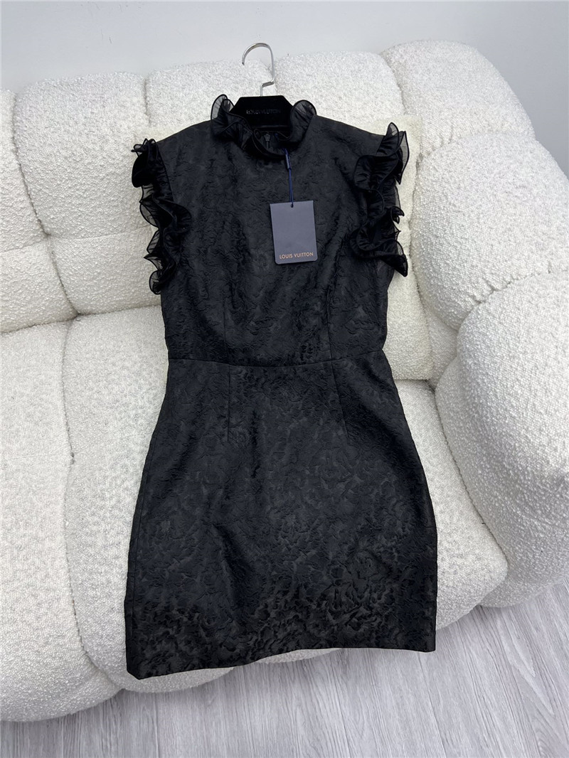 l0vis Vvtt0n lv ruffle jacquard dress replica clothes