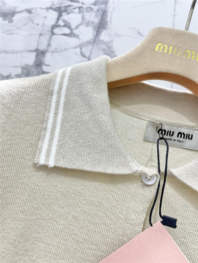 M1um1u colorblock wool knitted cardigan replica clothing sites