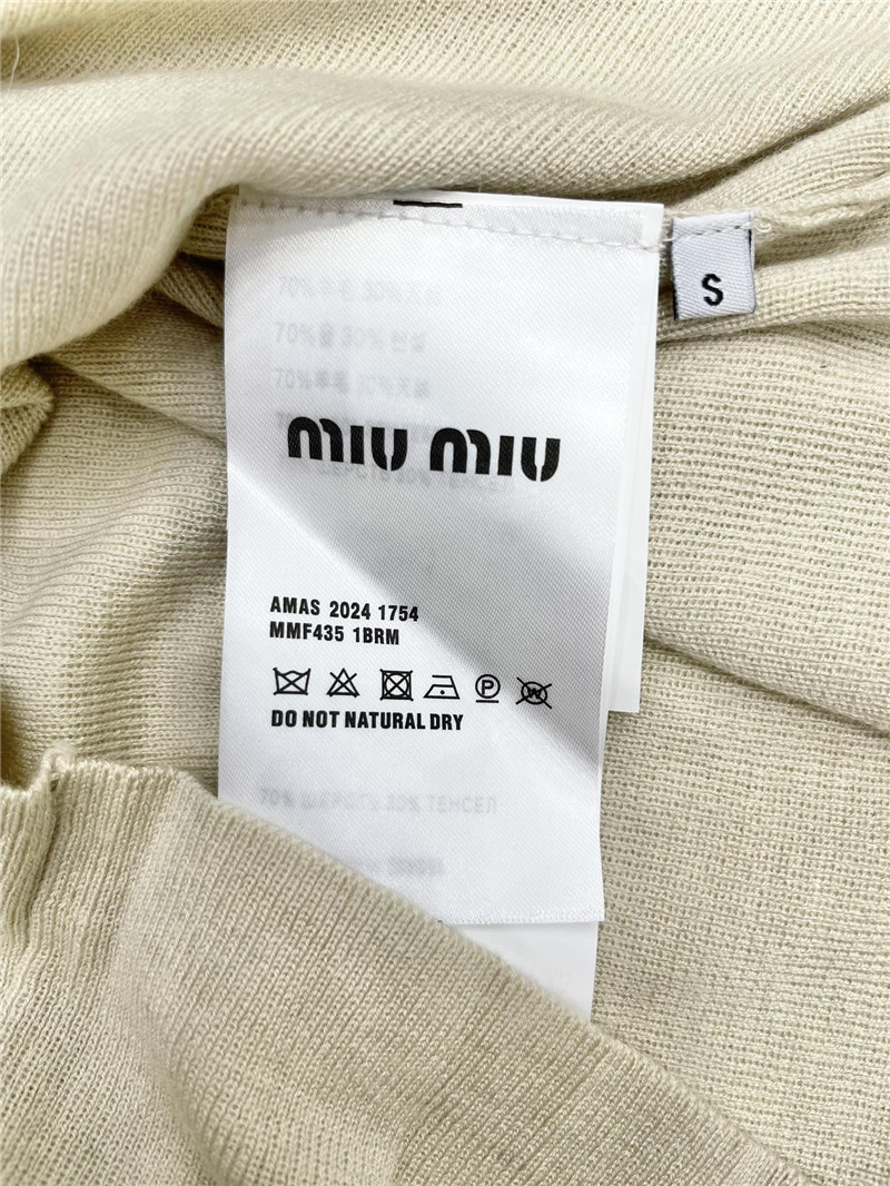 M1um1u colorblock wool knitted cardigan replica clothing sites