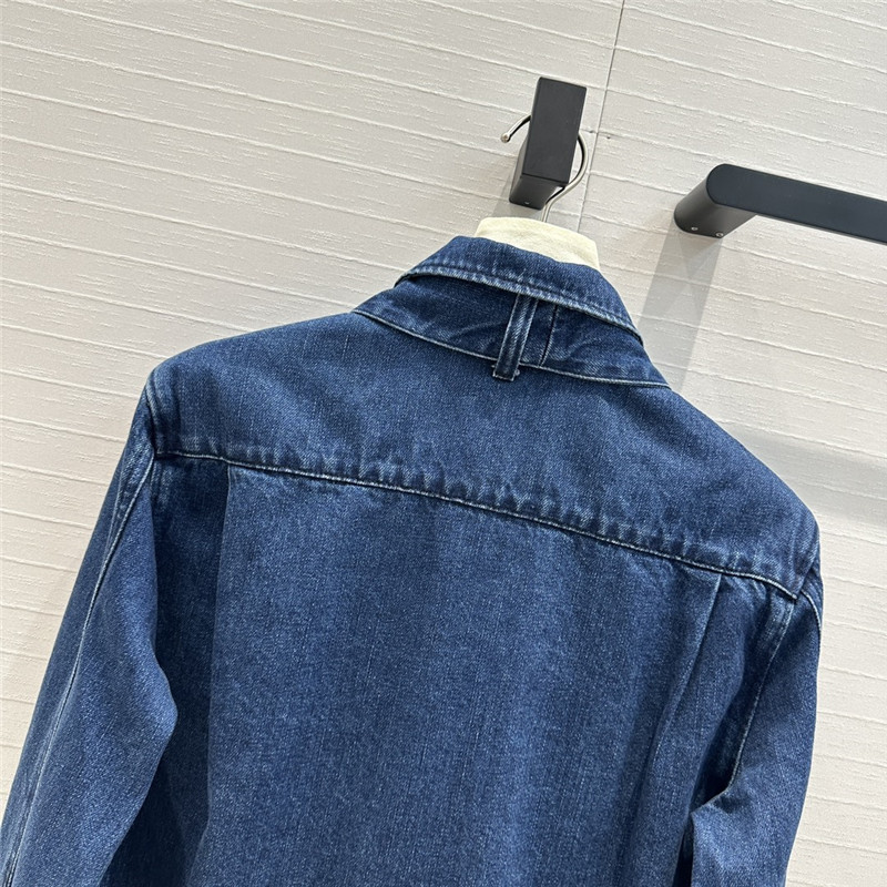 L0ew* bow tie lapel denim shirt replica clothing sites