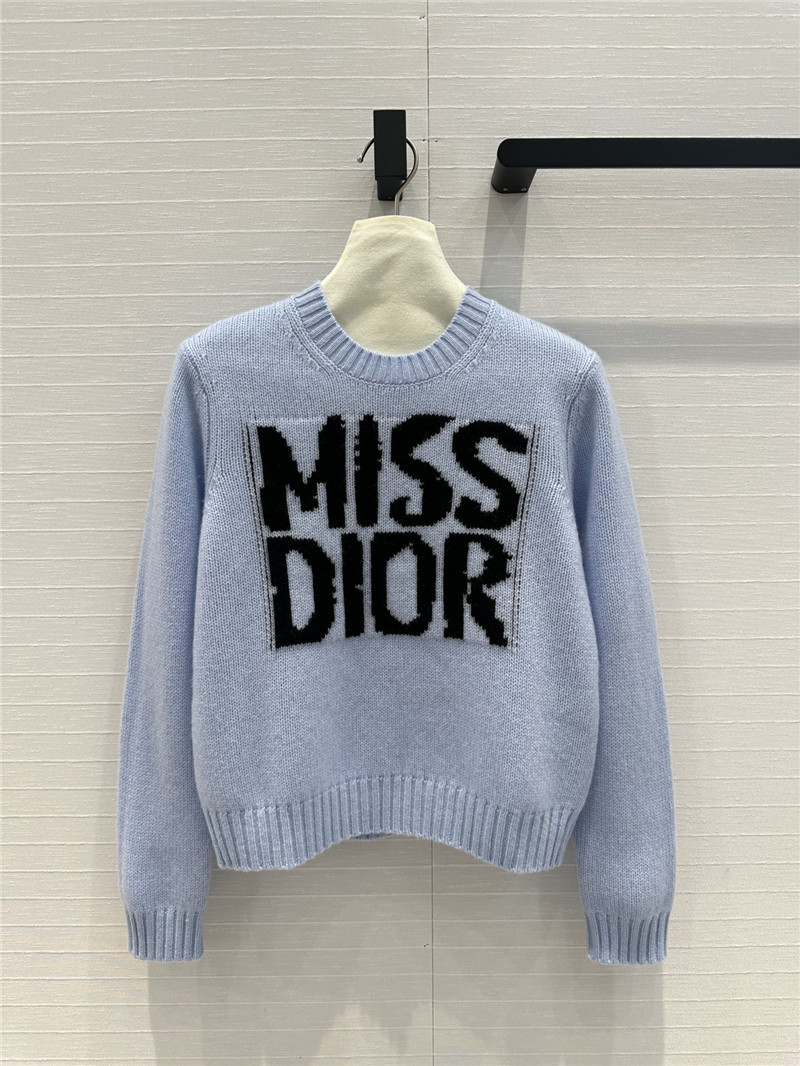 D10r slogan jacquard cashmere sweater replica clothes