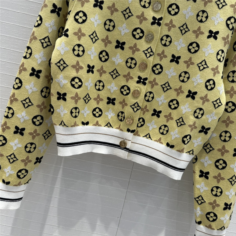 l0vis Vvtt0n lv yellow knitted cardigan replica d&g clothing