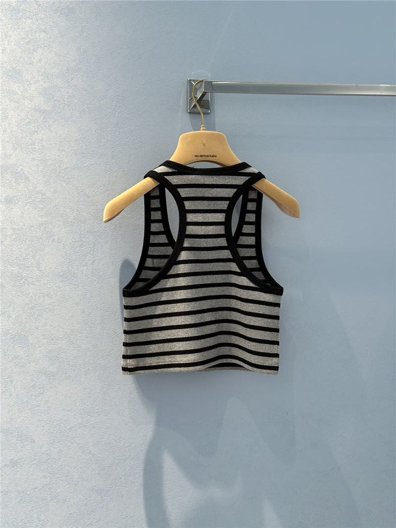 M1um1u black label striped stretch camisole replica d&g clothing
