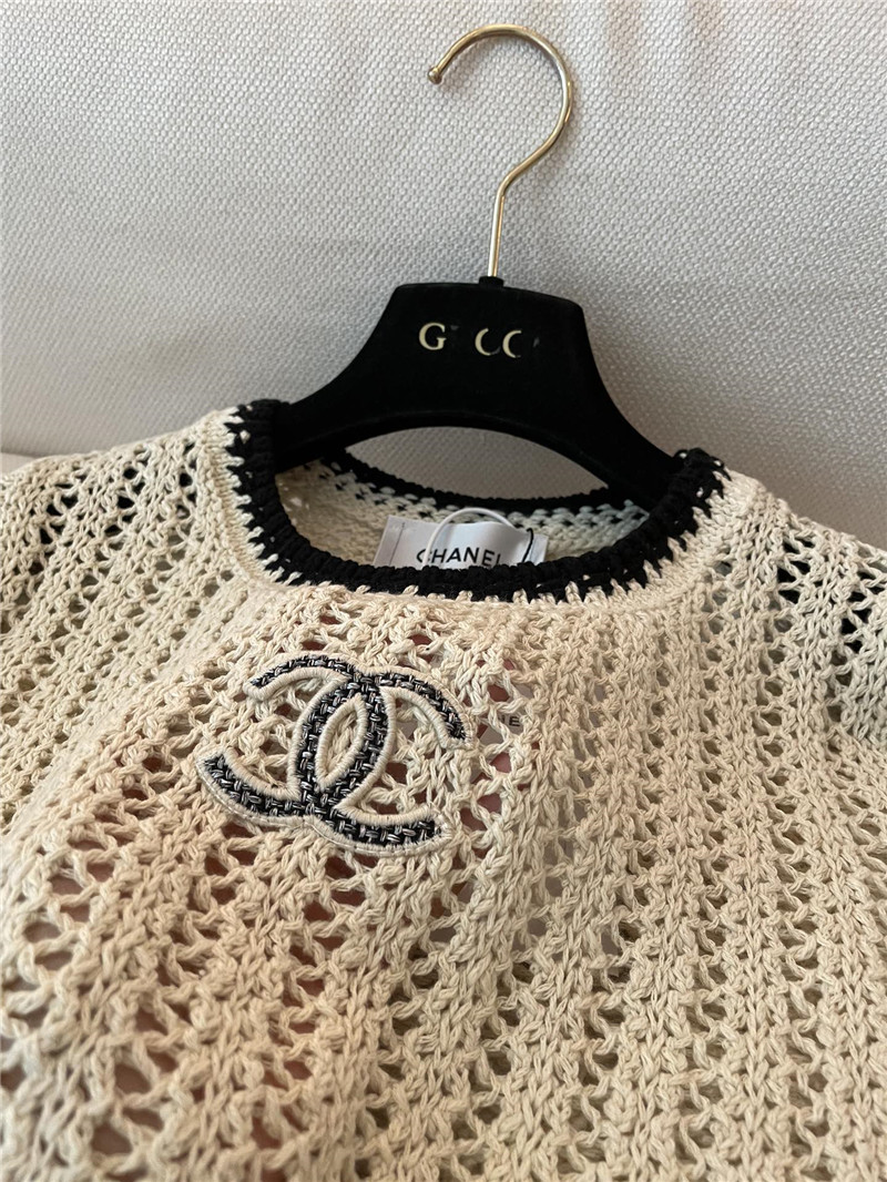 Ch**el new hollow short sleeve replica d&g clothing