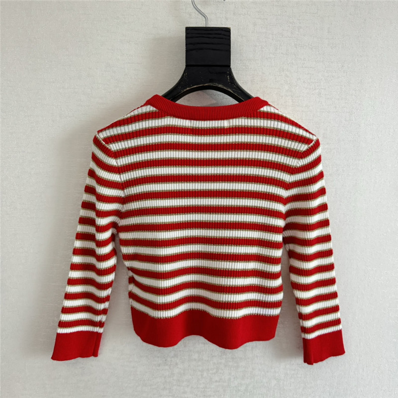 Va1e*ntin0 gold thread striped top replica d&g clothing