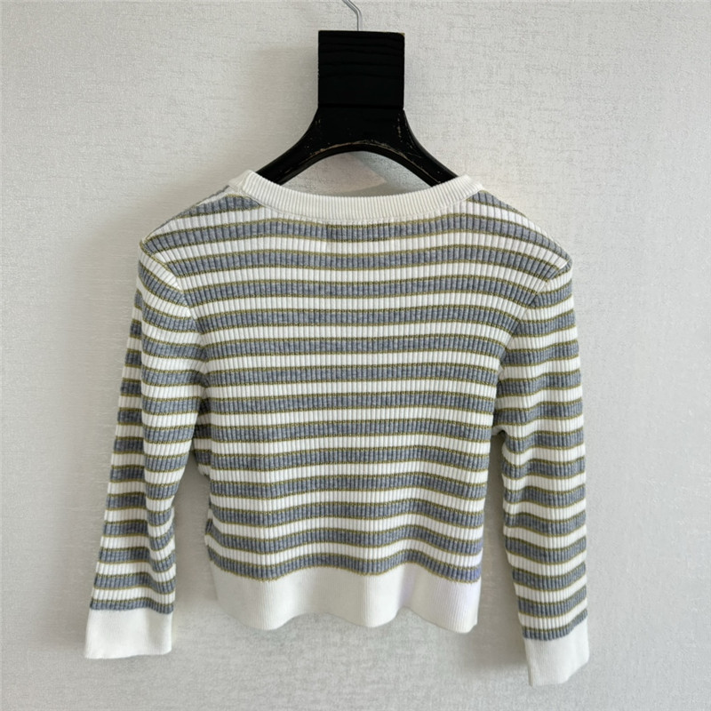 Va1e*ntin0 gold thread striped top replica d&g clothing