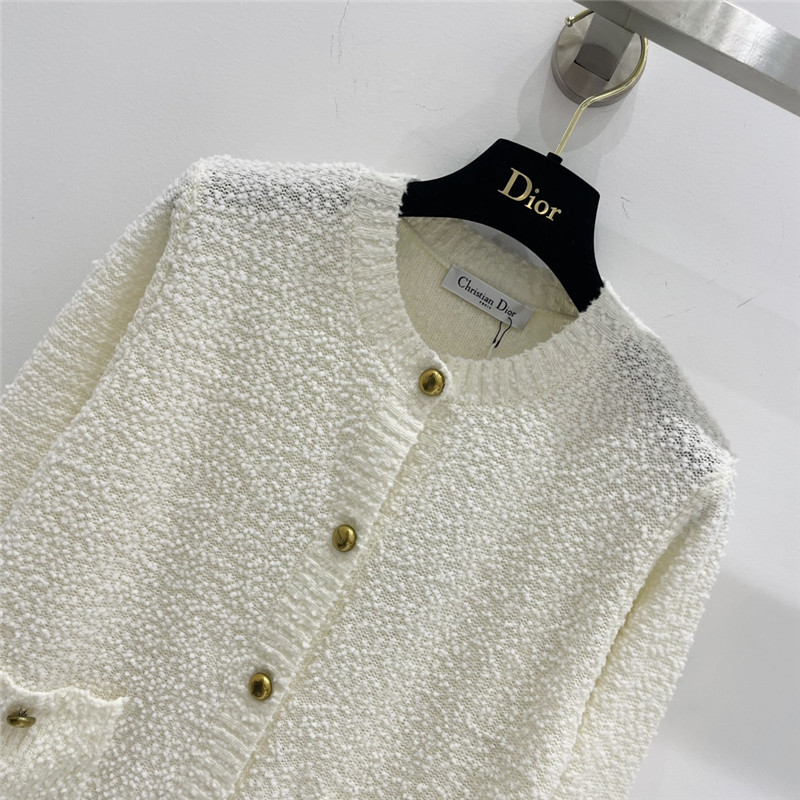 D10r wool pom pom cardigan replica designer clothes